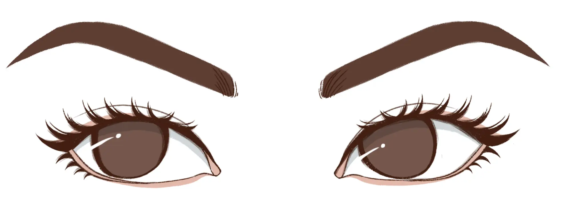 upturned eyes